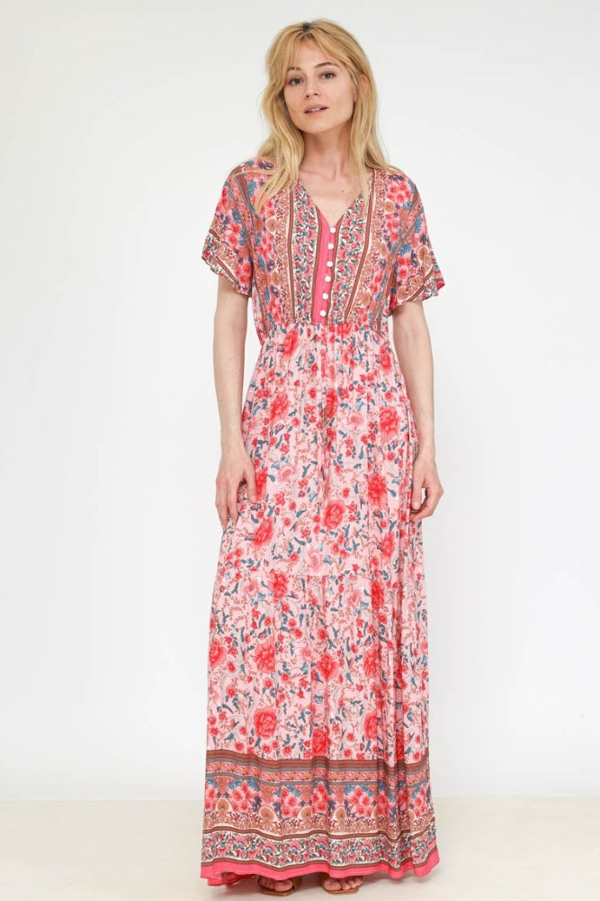 Robe Longue à Fleur Bohème - S/M