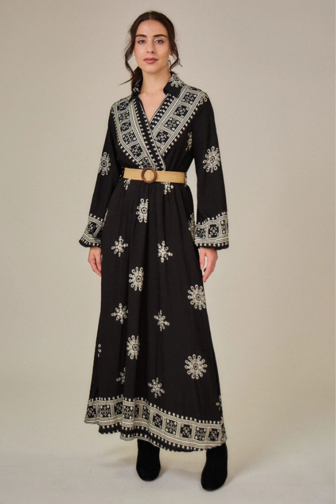 Robe Noire Longue Bohème