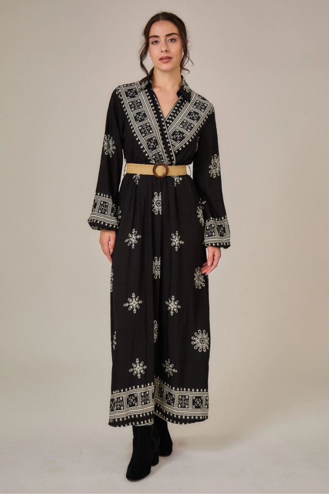 Robe Noire Longue Bohème