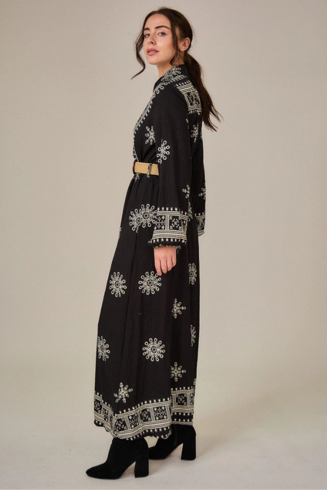 Robe Noire Longue Bohème