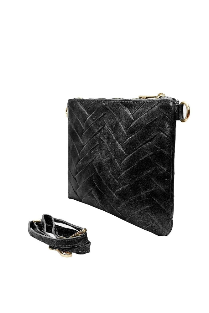 Pochette Bohème Tressée - Noir