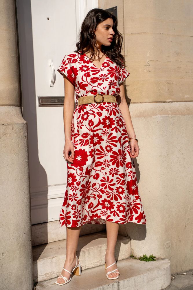 Robe Bohème Rouge Longue