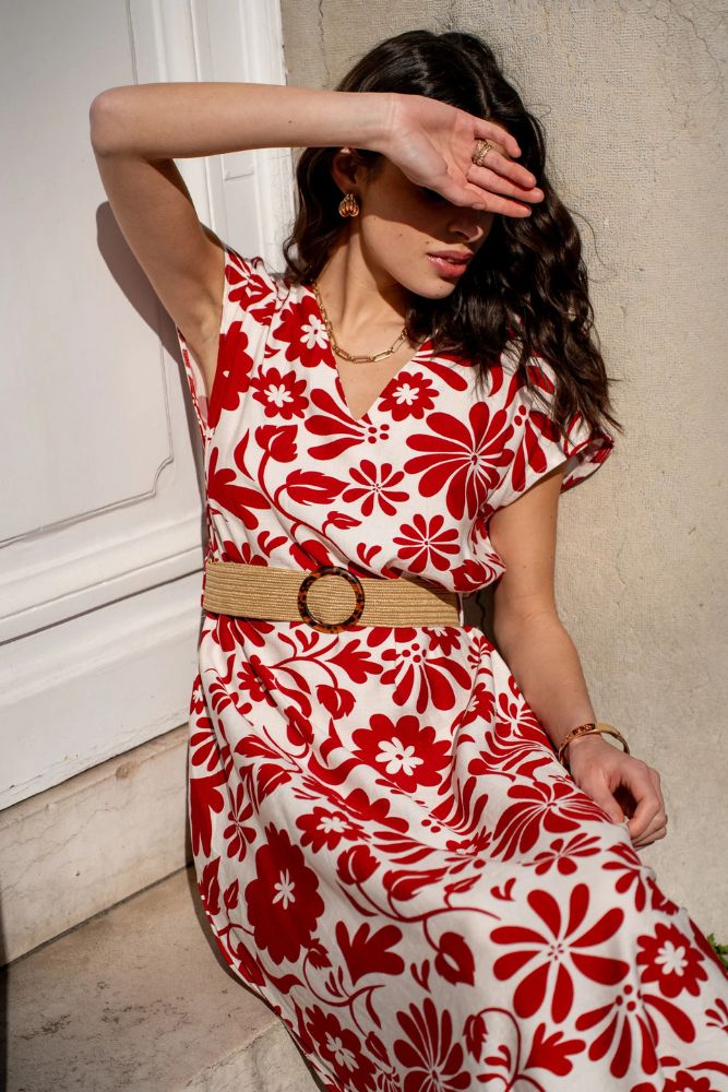Robe Bohème Rouge Longue