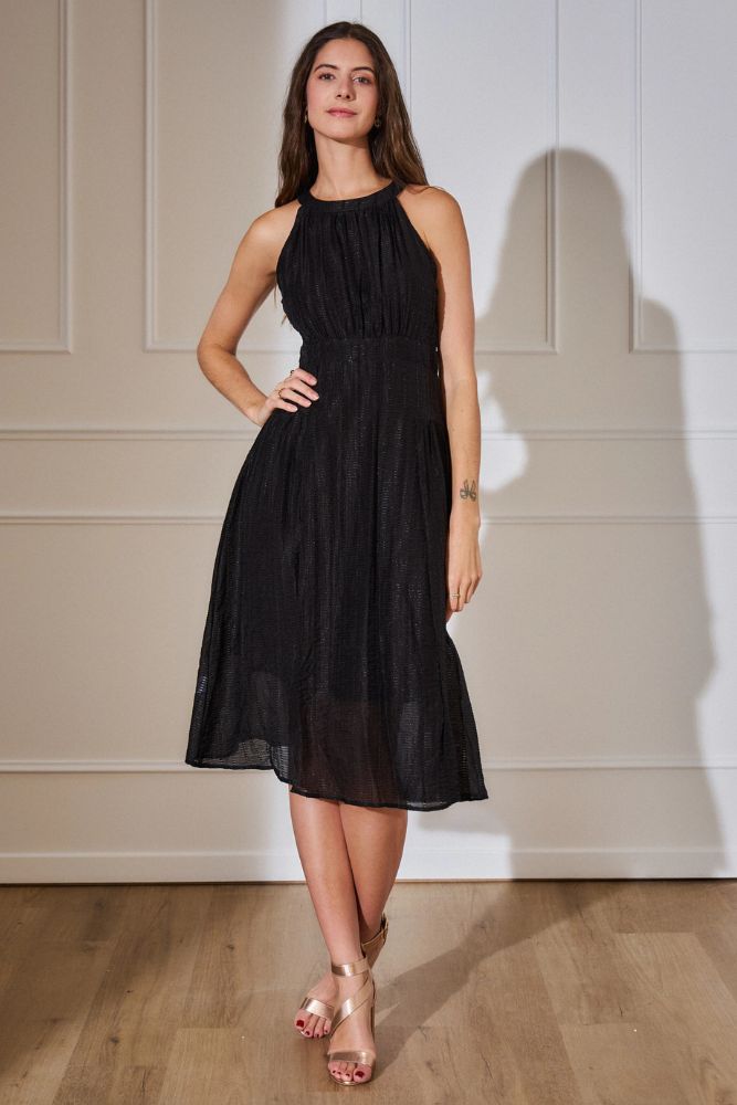Robe Noire Bohème Chic