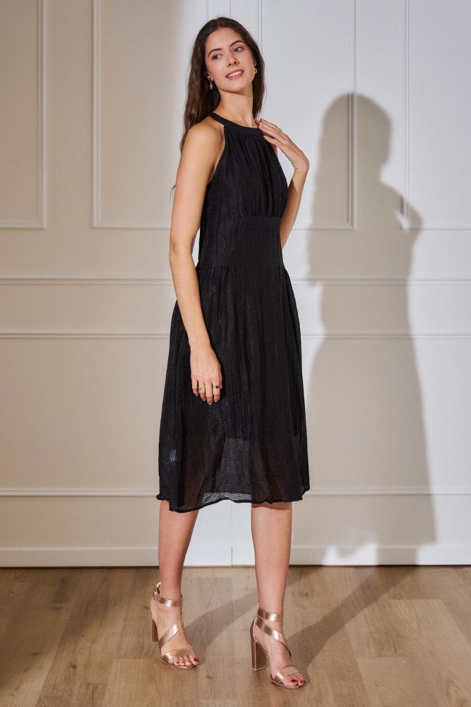 Robe Noire Bohème Chic