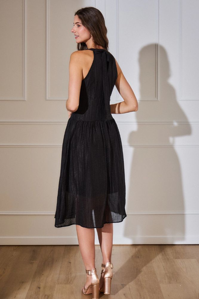 Robe Noire Bohème Chic