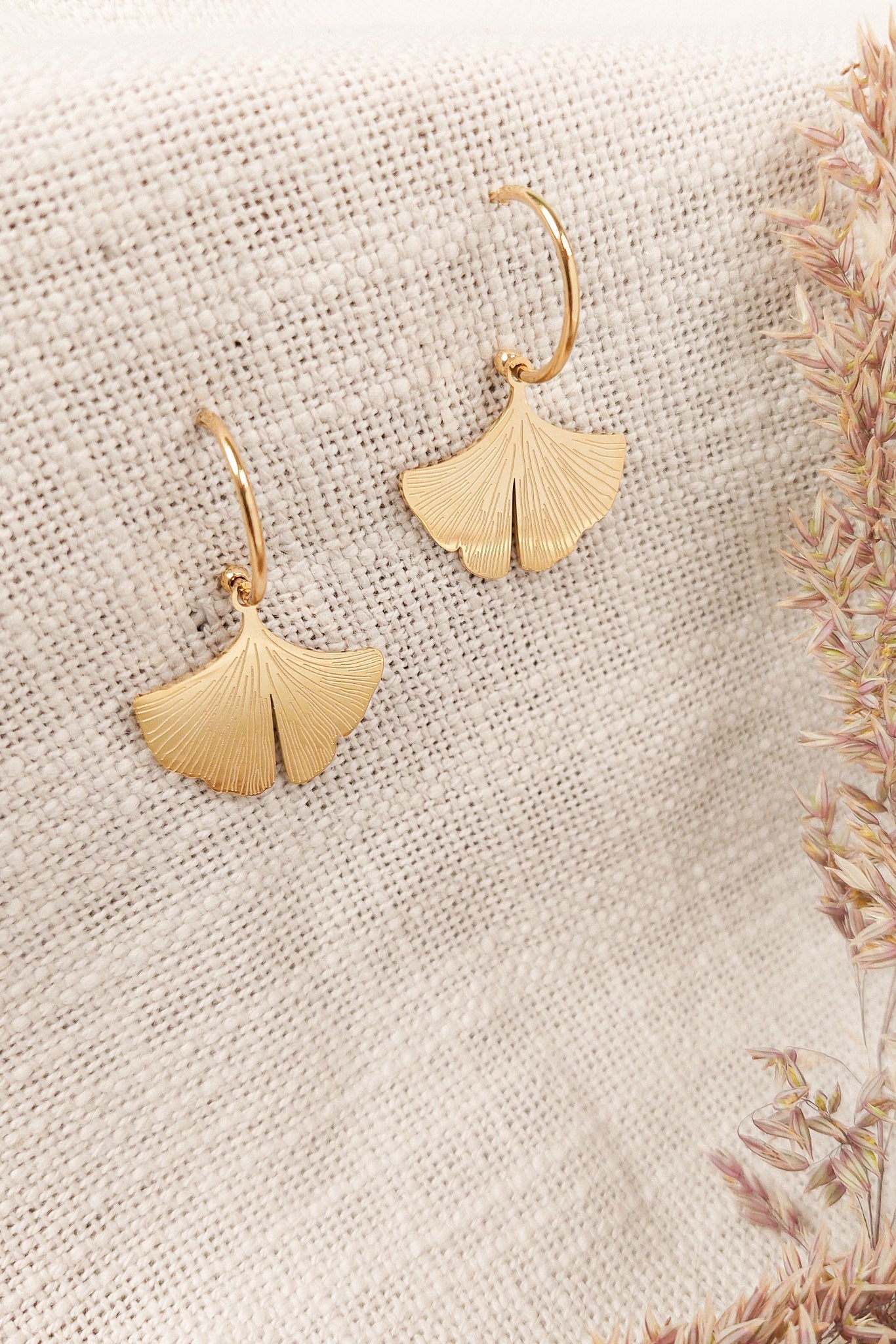 Boucles d’oreilles Bohème Ginkgo