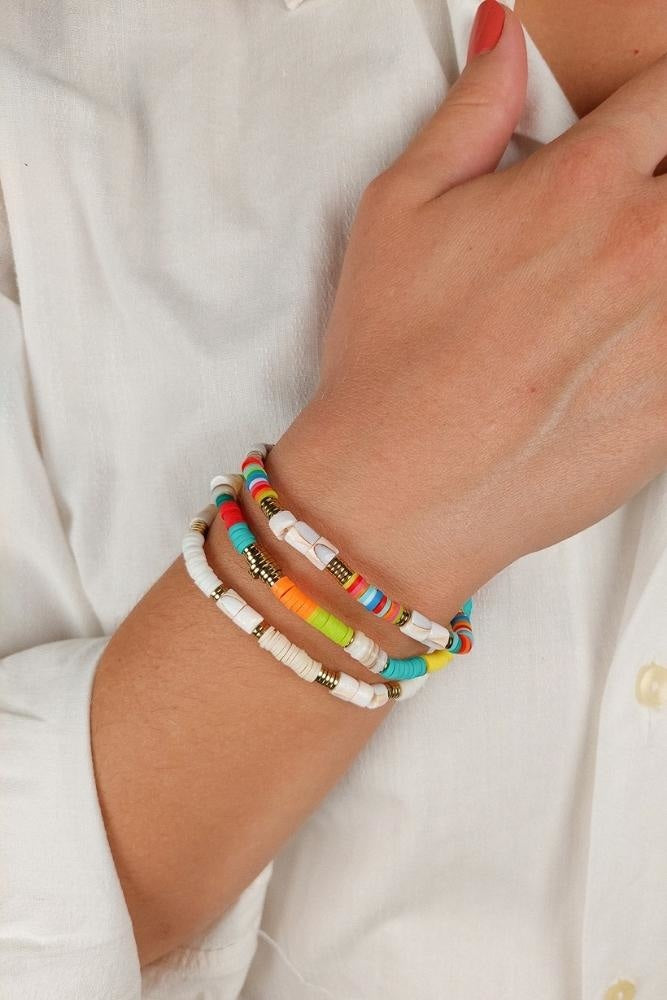 Bracelet Perles Heishi Multicolore