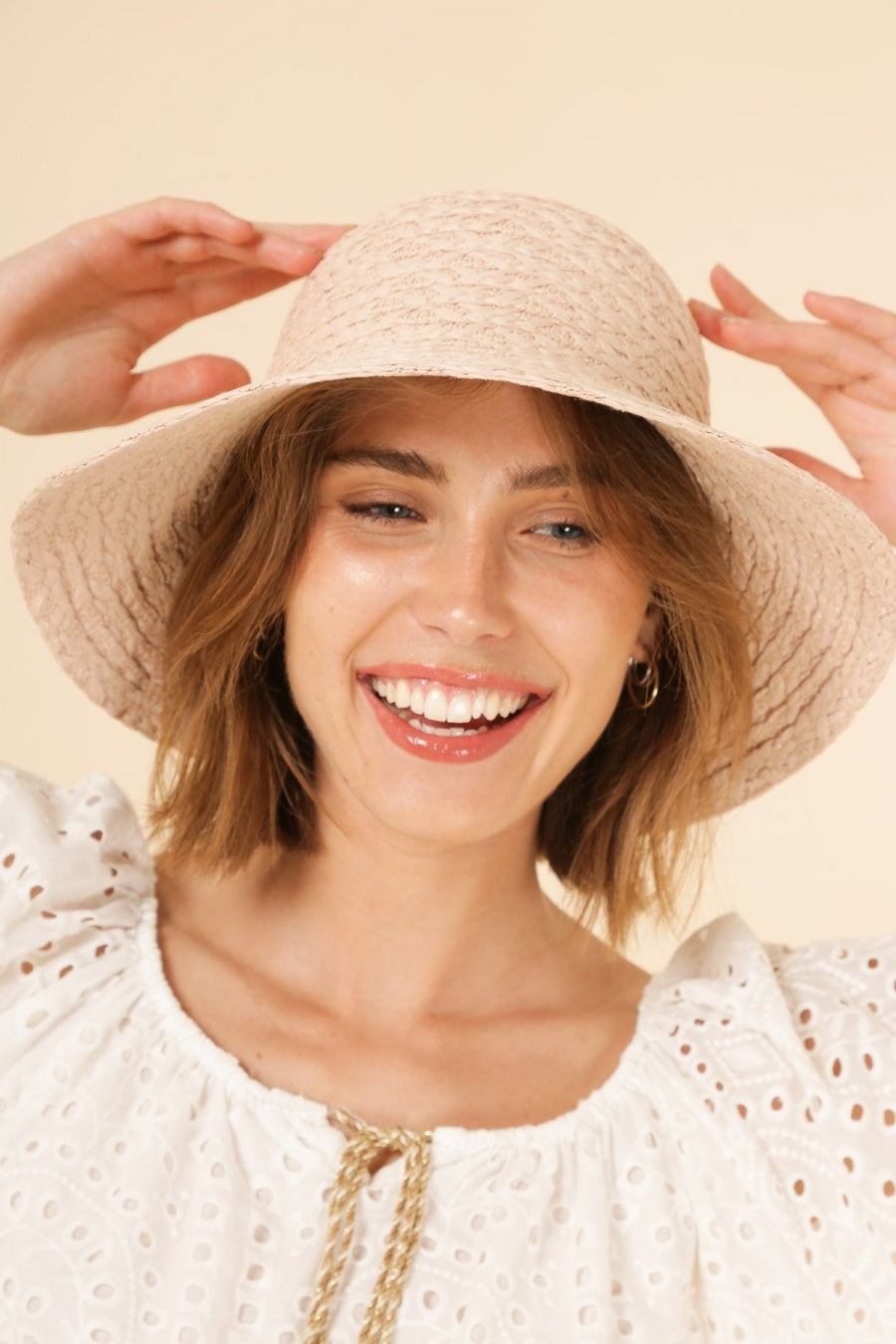 Chapeau Cloche Bohème - Rose / Ajustable