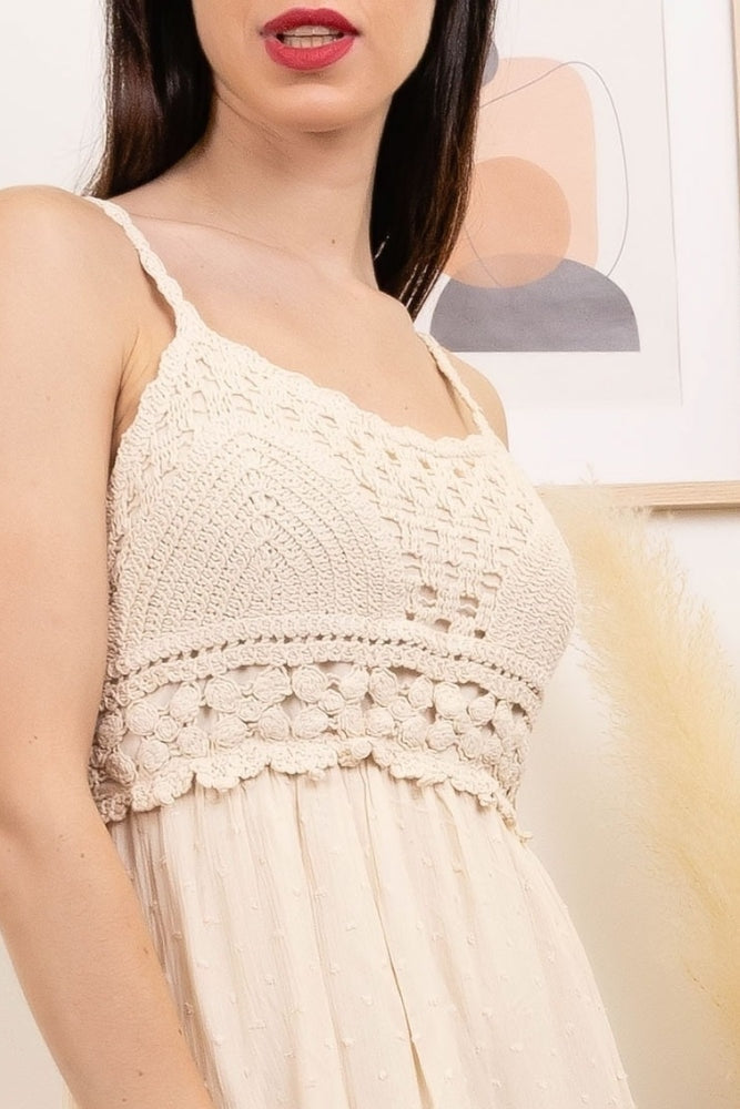 Robe Bohème Crochet Asymétrique