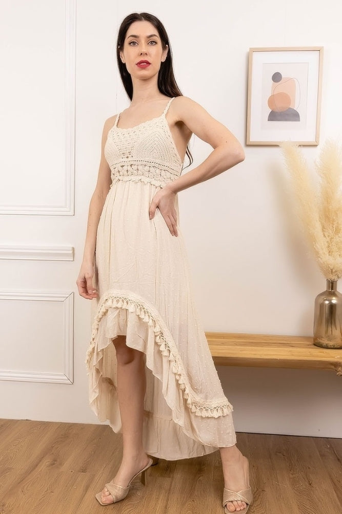 Robe Bohème Crochet Asymétrique