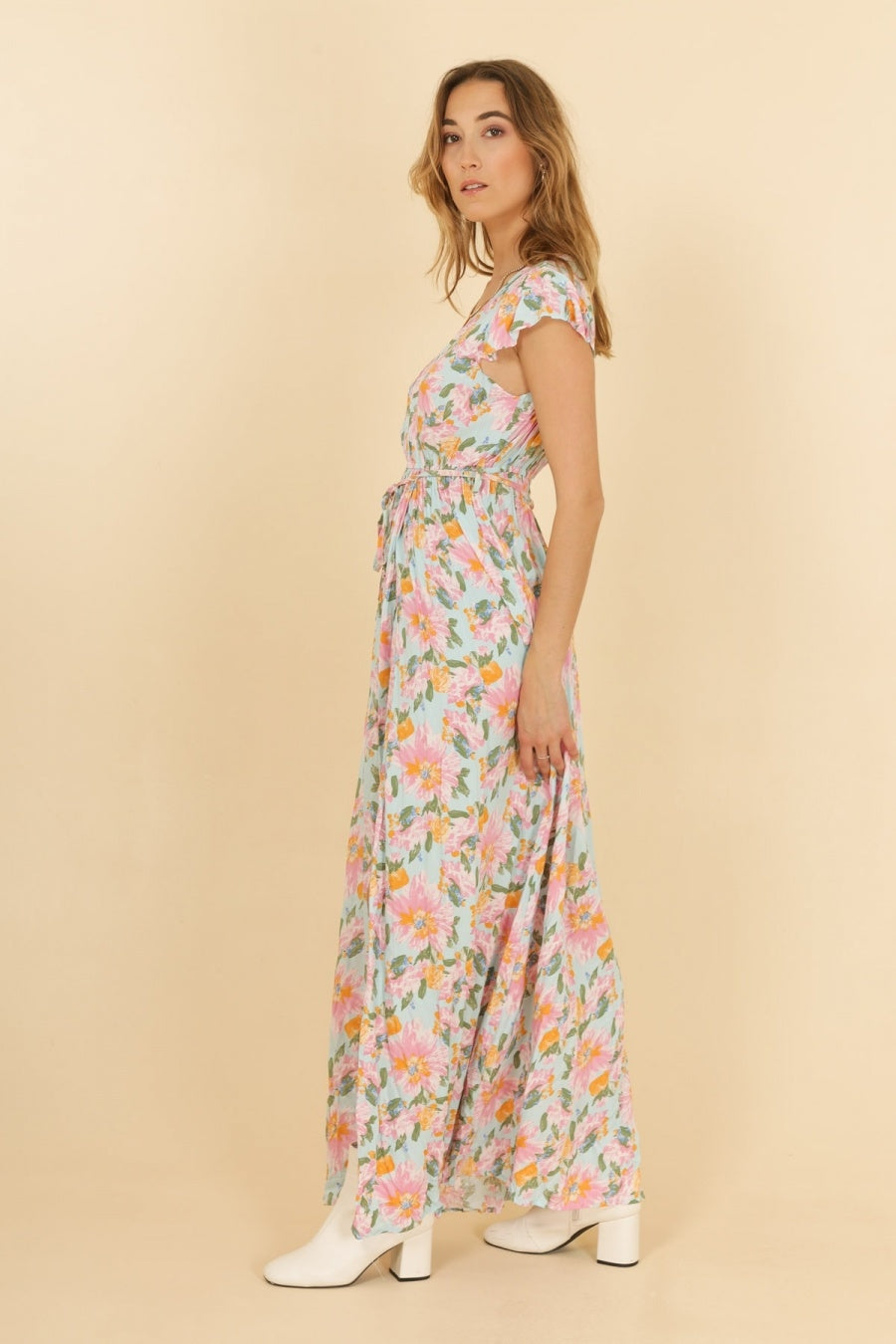 Robe Bohème Longue Bleu Ciel