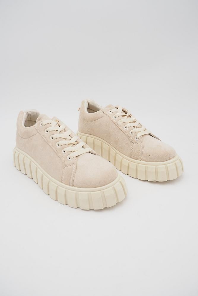 Sneakers Compensées Bohème - 36 / Beige