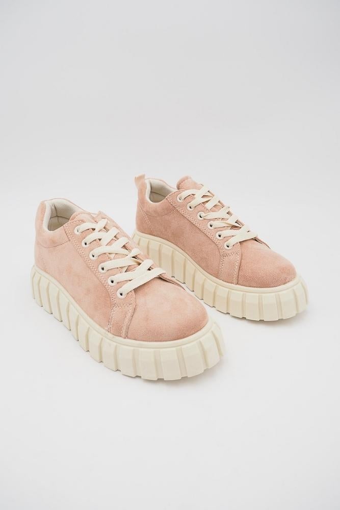 Sneakers Compensées Bohème - 36 / Rose