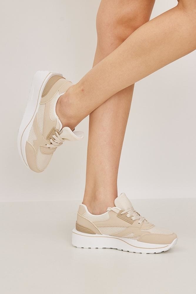 Sneakers Femme Chic - 36 / Beige
