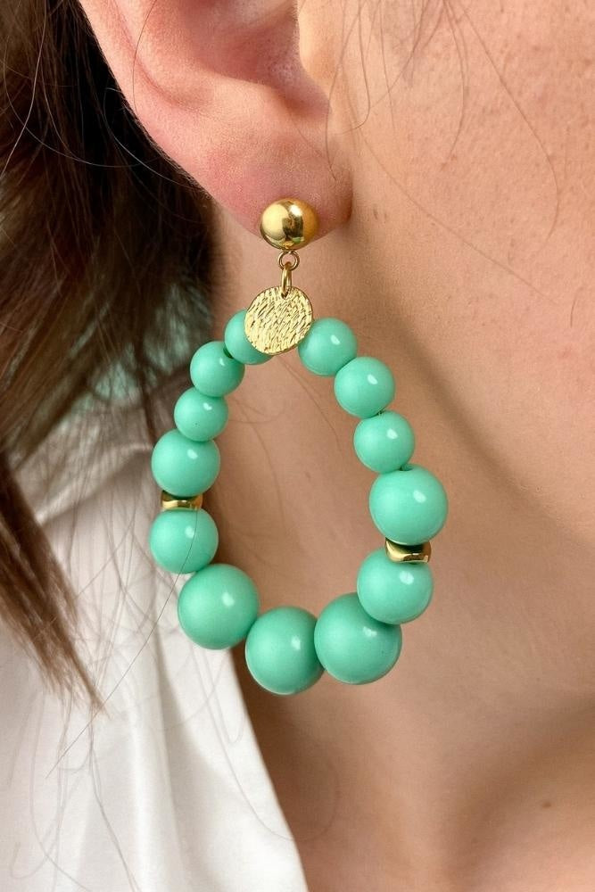 Boucles d’oreilles Créole Perles