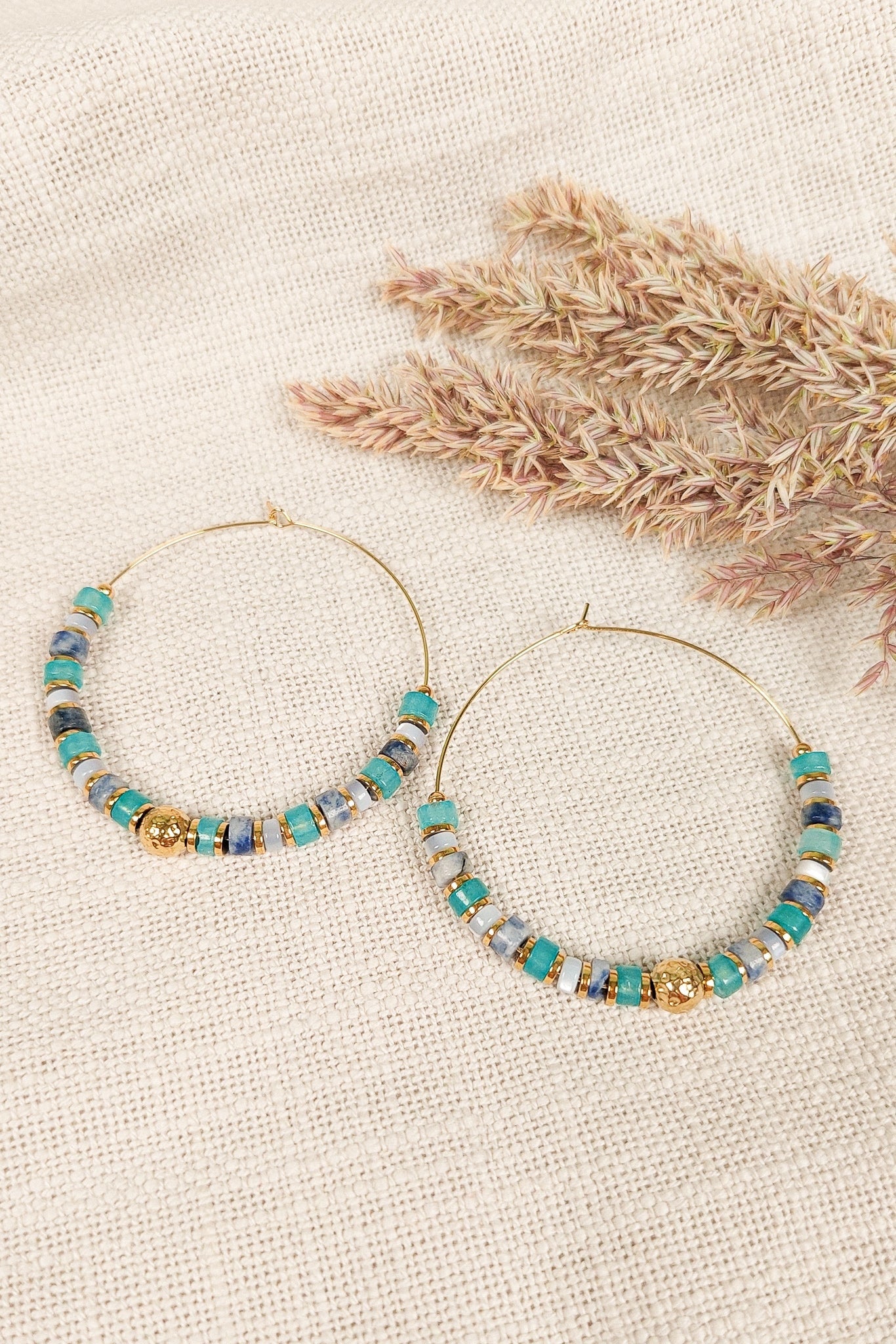 Boucles d’oreilles Créole Pierres