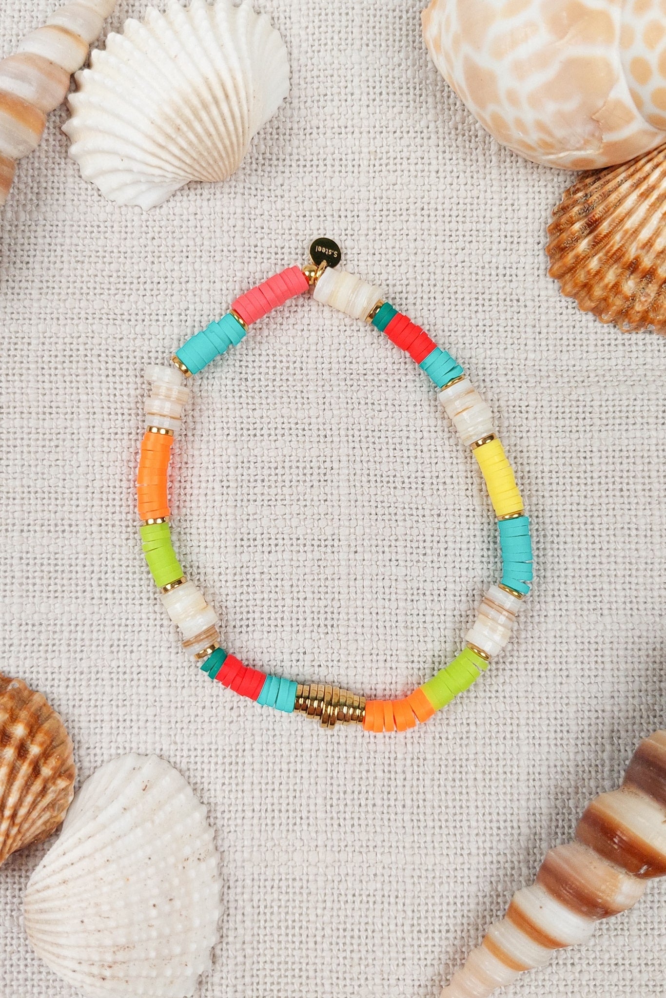 Bracelet Perles Heishi Multicolore