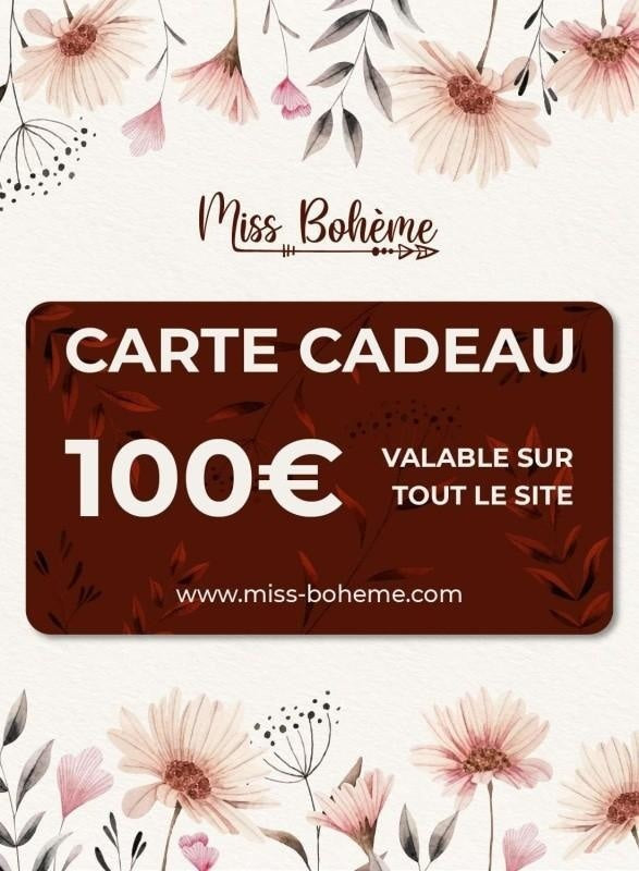 Carte Cadeau Miss Bohème - 100 €