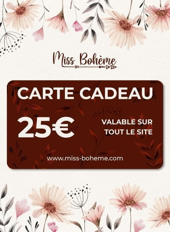 Carte Cadeau Miss Bohème - 25 €