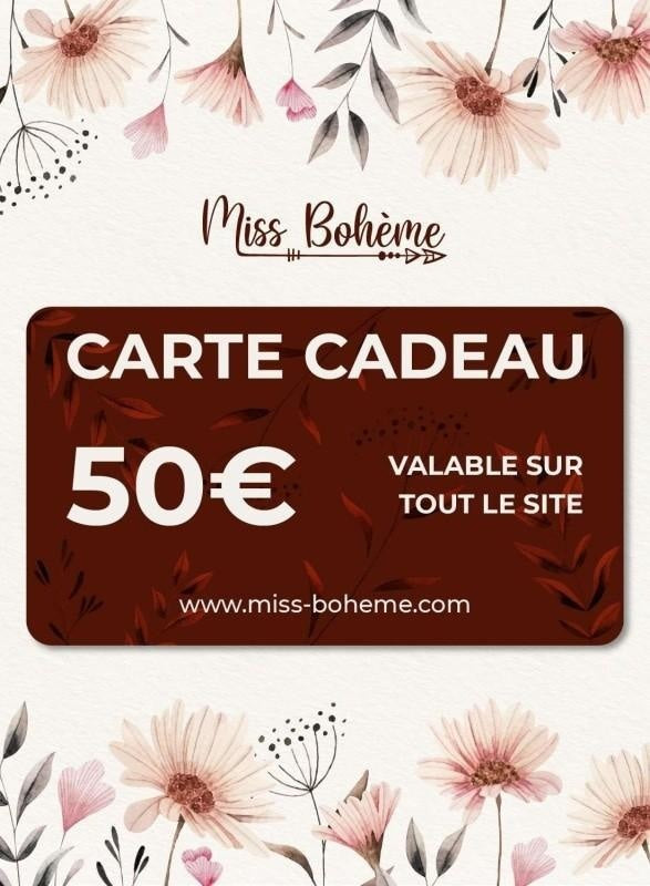 Carte Cadeau Miss Bohème - 50 €
