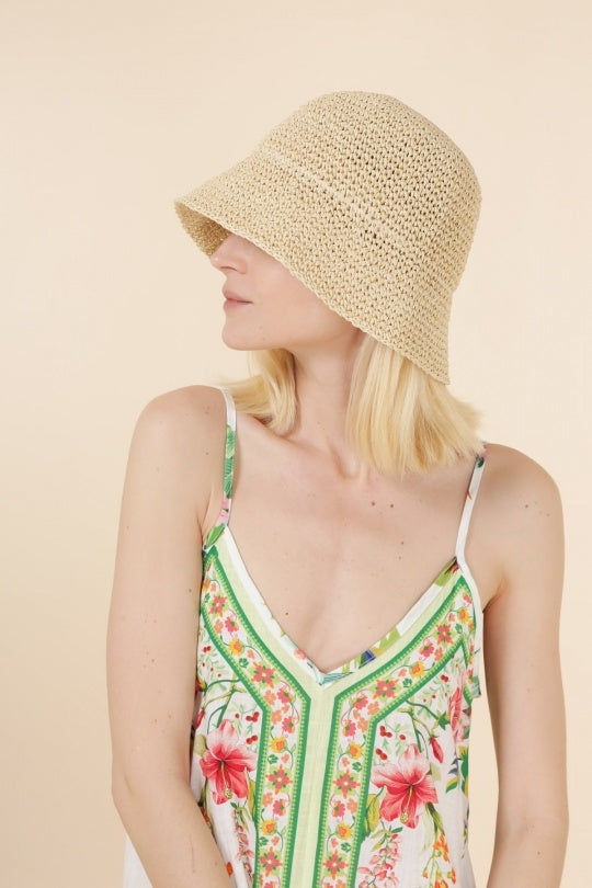 Chapeau Cloche Beige - Ajustable