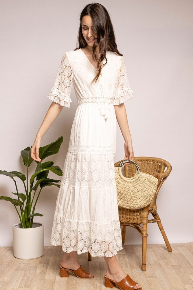 Robe discount bohème blanche