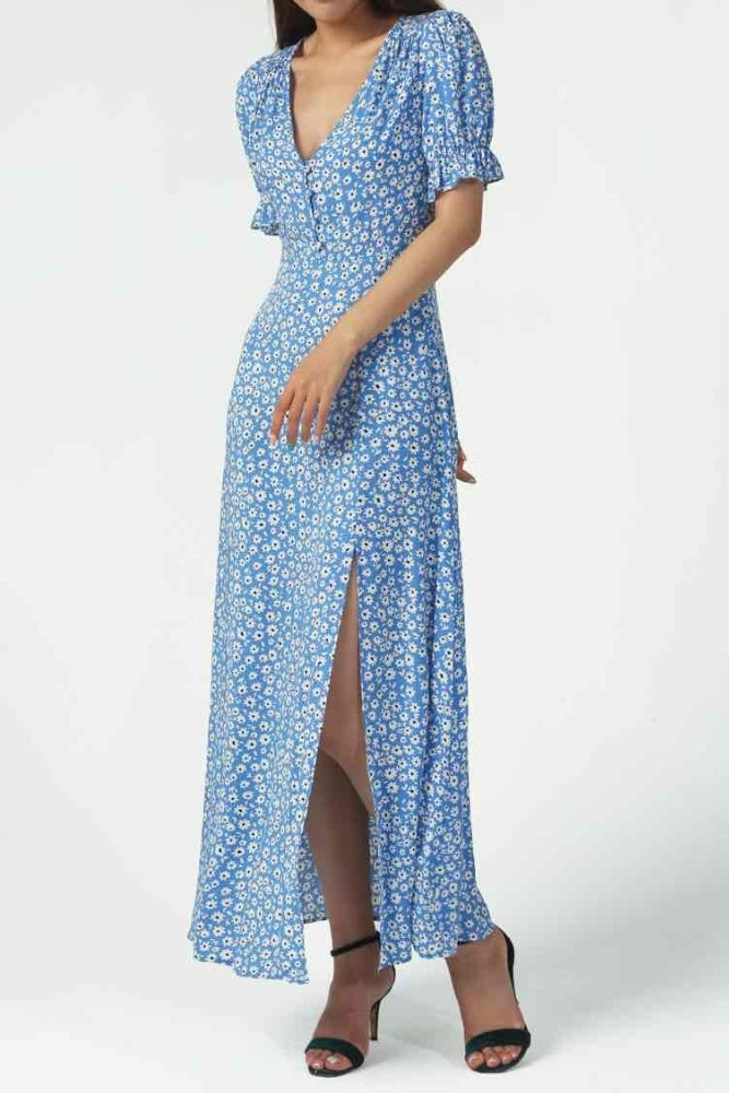 Robe Longue Fleurie Bohème - S